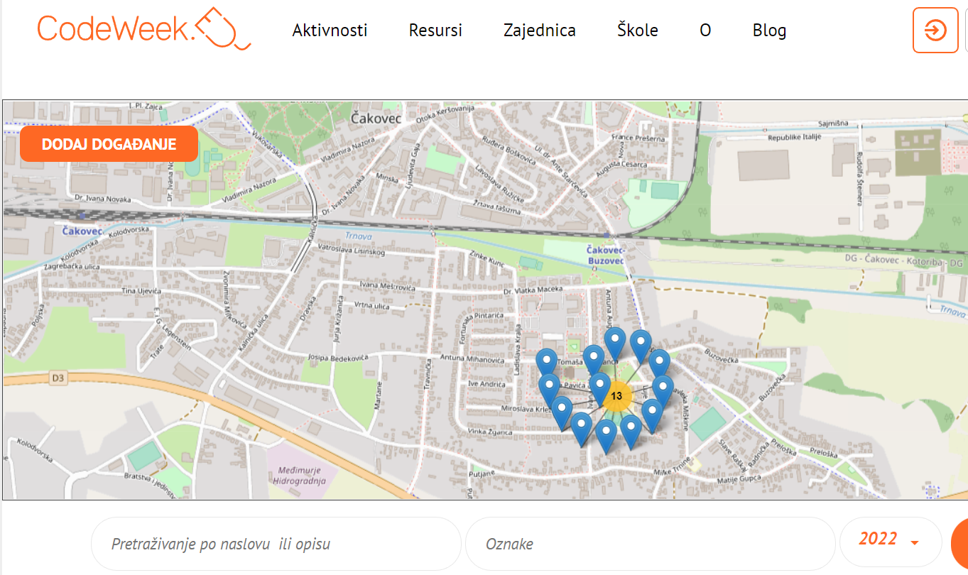 CodeWeek 2022 map